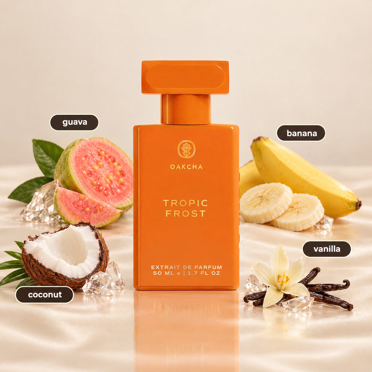 Tropic Frost bottle with notes