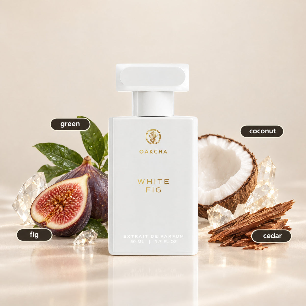 White Fig bottle with notes