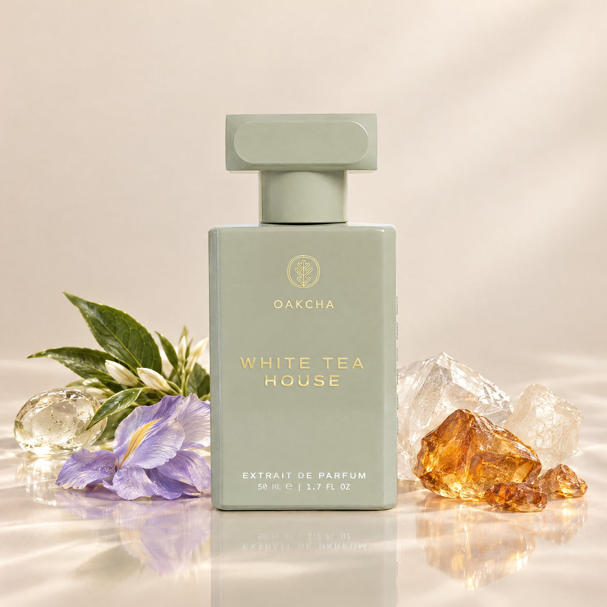 White Tea House bottle with notes