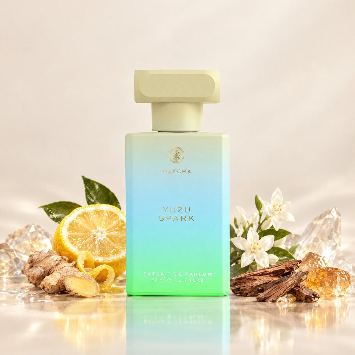 Yuzu Spark bottle with notes