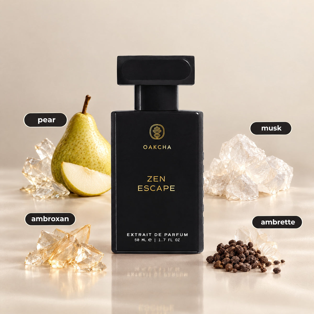 Zen Escape bottle with notes