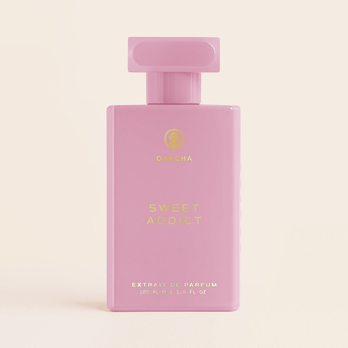 Front view of Sweet Addict Extrait de Parfum bottle, 100 mL