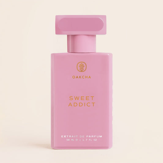 Front view of Sweet Addict Extrait de Parfum bottle, 50 mL